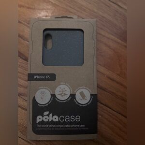 Eco-Friendly Pela iPhone XS  Soft Phone Case Back Cover Gray 100% Compostable
